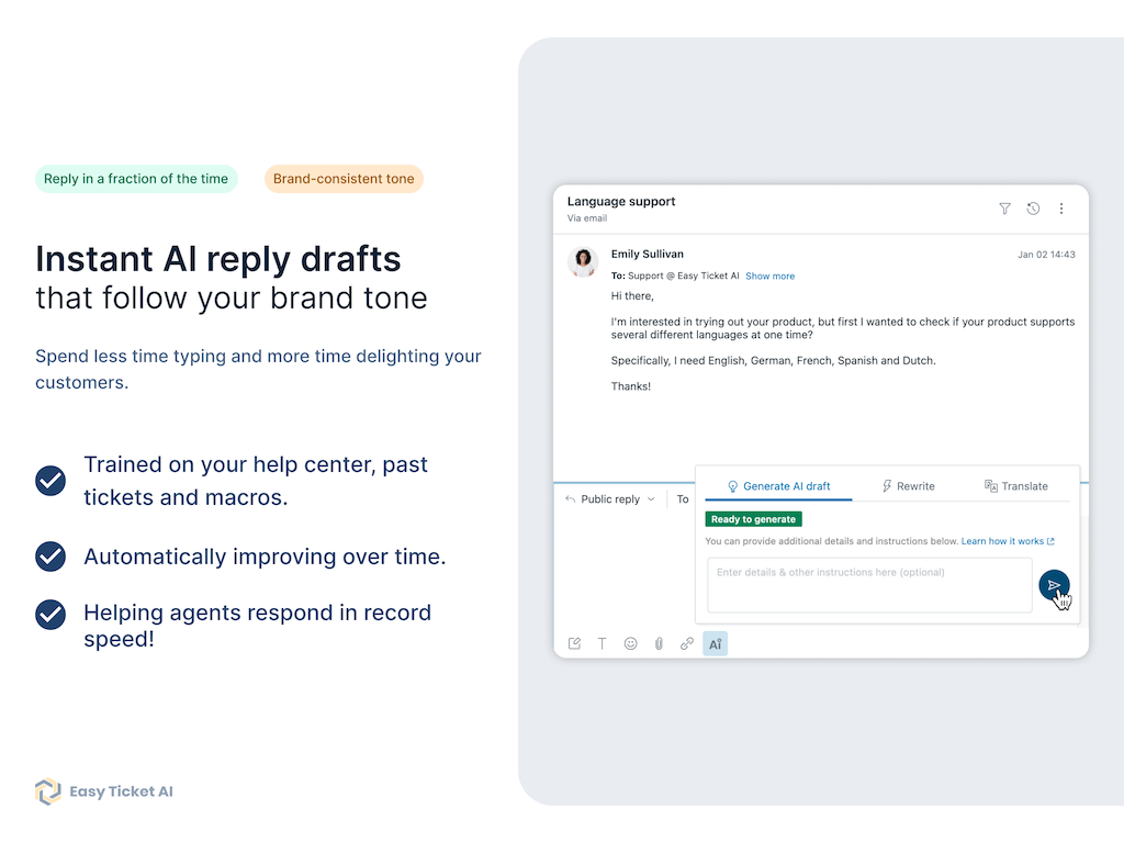 Easy Ticket AI screenshot 1